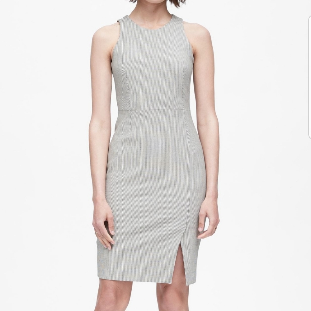 Banana Republic Bi-Stretch Racer Neck Sheath Dress